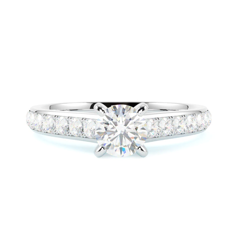 Pierścionek z białego złota 585 z diamentem – minimalistyczny design i doskonała jakość